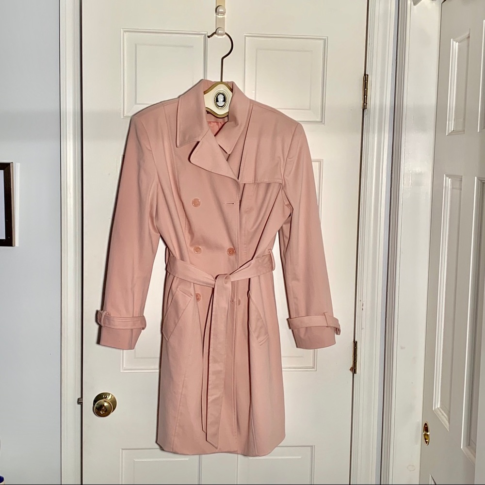 Supply & Demand dusty rose trench coat